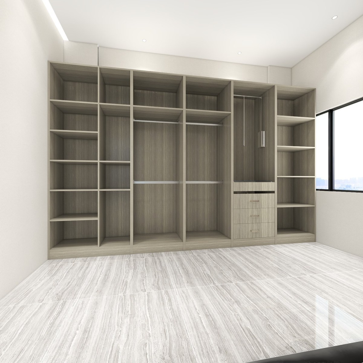 開放式更衣間設計: 提升居室美觀同時兼顧實用性